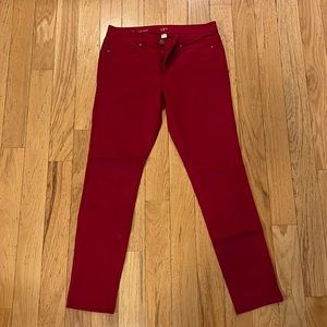 Loft Red Modern Skinny Pant, Size 6